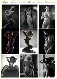 280 Frauen Vollaktfotos Studio Schwarzweiss.