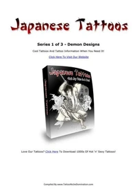 Japanische Tattoos - Serie 1 von 3 - Japanese Demon Designs. Große Auswahl an Tattoo Design Vorlagen, Motiv: Japanische Dämonen.