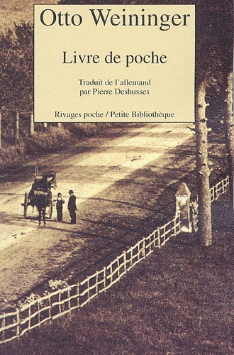 Otto Weininger - Livre de poche et lettres.