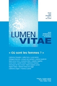 Catherine Chevalier - Où sont les femmes, revue Lumen Vitae 2022-1, vol 77.