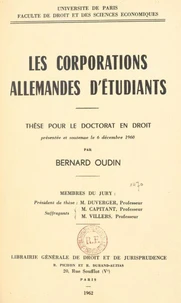 Les corporations allemandes d'étudiants