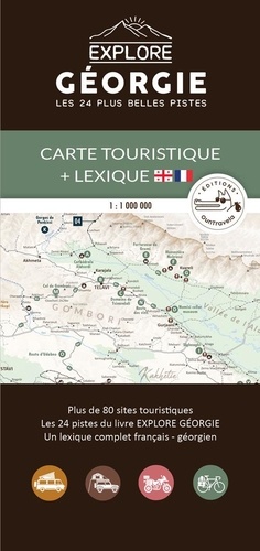Olivia Casari et Victor Michaud - Carte touristique de la Géorgie + Lexique français-géorgien - Carte A2 Géorgie - Caucase.