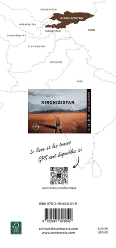 Carte touristique du Kirghizistan. Avec un lexique français - kirghize