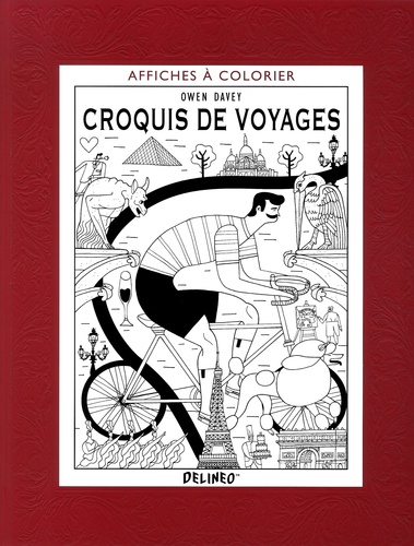 Croquis de voyages. Affiches à colorier