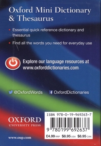 Oxford Mini Dictionary and Thesaurus 2nd edition