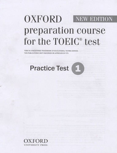  Oxford - Oxford preparation course for the TOEIC test - Practice Test 1.