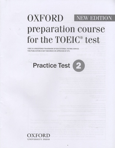  Oxford - Oxford preparation course for the TOEIC test - Practice Test 2.