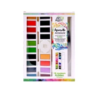 Art & go palette aquarelle accordéon - 18 couleurs floral