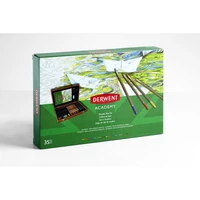Derwent - academy - coffret bois - assortiment de 30 crayons de couleur + accessoires