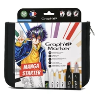 Graph'it trousse essentiels manga - 12 marqueurs + 3 liners + shake blanc + tram