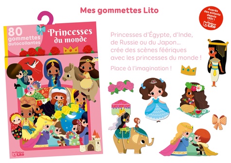 Princesses du monde. 80 gommettes autocollantes