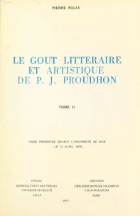 Le goût littéraire et artistique de P. J. Proudhon (2)