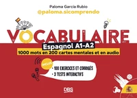 Vocabulaire espagnol A1-A2 en 1000 mots, 200 cartes mentales et en audio