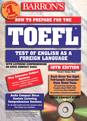 Pamela-J Sharpe - How to prepare for the TOEFL 10th edition book  with audio cds.