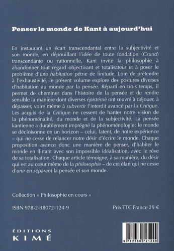 Penser le monde. De Kant à aujourd'hui