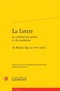 La lettre au carrefour des genres et des traditions