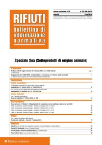 Rivista Rifiuti Speciale SOA (Sottoprodotti di origine animale)