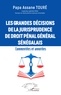 Papa Assane Touré - Les grandes décisions de la jurisprudence de droit pénal général sénégalais - Commentées et annotées.