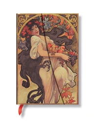 Carnet Mucha 13x18 Sirène de l automne non ligné