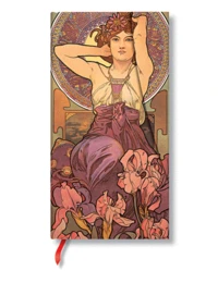 Carnet Mucha 9x18 Améthyste ligné