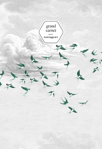  Papier cadeau - Grand Carnet PaperMint Swallow Cloud vert.