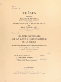 Données nouvelles sur la zone X surrénalienne de la souris