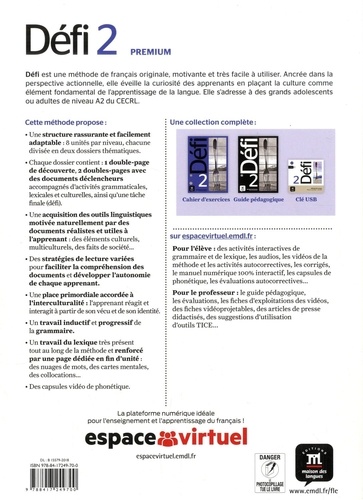 Méthode de français Défi 2 A2. Livre de l'élève  avec 1 CD audio