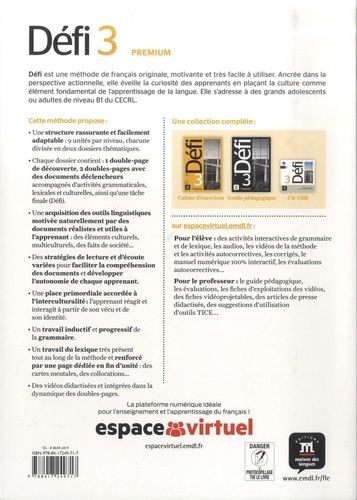 Méthode de français Défi 3 B1 - Livre de... - Pascal Biras - Livres ...