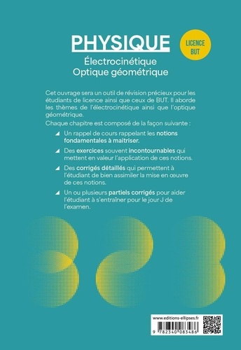 Physique Licence BUT. Electrocinétique, optique géométrique