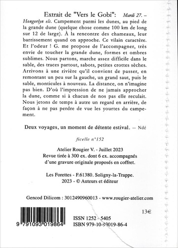 Pascal Commère et Vincent Rougier - P'tite mouche suivi de Vers le Gobi - 2023.
