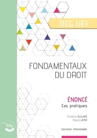 Recherche et téléchargement gratuits de livres pdf Fondamentaux du droit DCG UE1  - Enoncé  (French Edition) par Pascal Lainé, Christine Alglave 9782357659988
