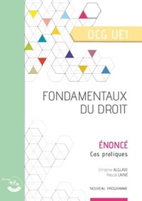 Téléchargement gratuit du texte du livre Fondamentaux du droit UE 1 du DCG  - Enoncé par Pascal Lainé, Christine Aglave in French