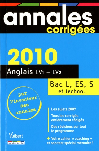 Anglais LV1 LV2 Bac séries L, ES, S et techno 2010