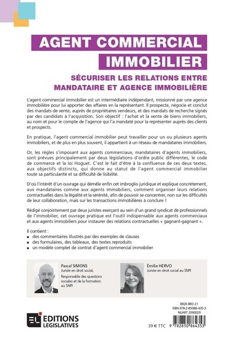 Agent commercial en immobilier. Sécuriser les relations entre mandataire et agence immobilière