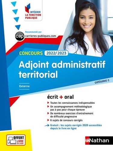 Concours Adjoint administratif territorial externe, interne, 3e voie. Ecrit + oral Catégorie C  Edition 2022-2023