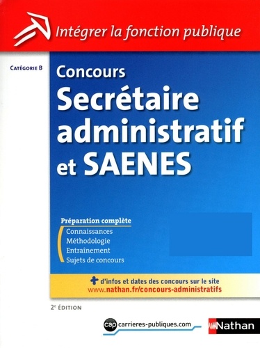 Concours Secrétaire administratif et SAENES. Catégorie B 2e édition