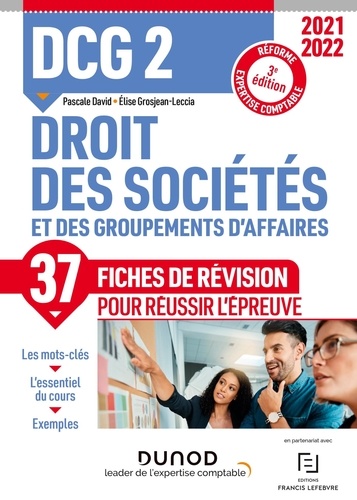 Droit des sociétés et des groupements d'affaires DCG 2. Fiches de révision  Edition 2021-2022