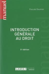 Google livres au téléchargement pdf Introduction générale au droit PDF PDB par Pascale Deumier (Litterature Francaise) 9782275063942