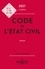 Code de l'état civil annoté  Edition 2021