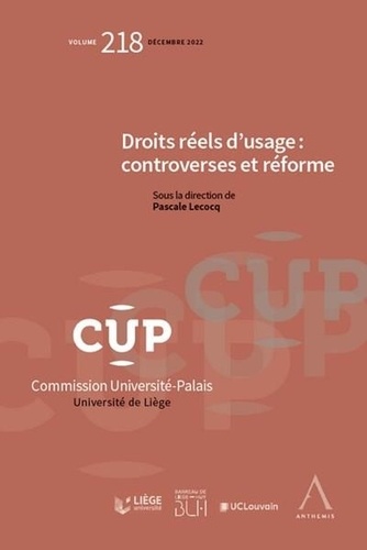 Pascale Lecocq - Droits réels d'usage : controverses et réforme.