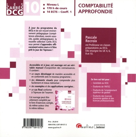 Comptabilité approfondie DCG 10. Cours et applications corrigées 11e édition