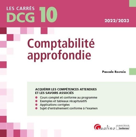 Comptabilité approfondie DCG 10  Edition 2022-2023