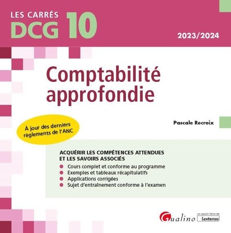 Comptabilité approfondie DCG 10  Edition 2023-2024