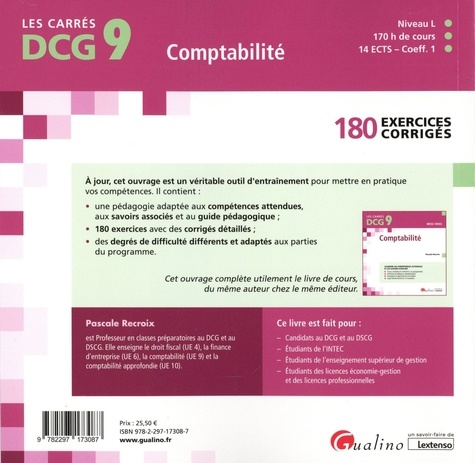Comptabilité DCG 9. 180 exercices corrigés  Edition 2022-2023
