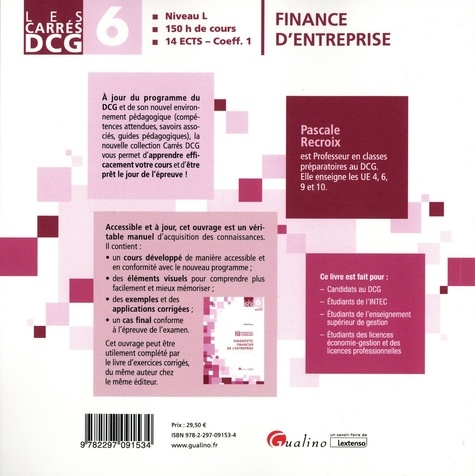 Finance d'entreprise DCG 6 10e édition