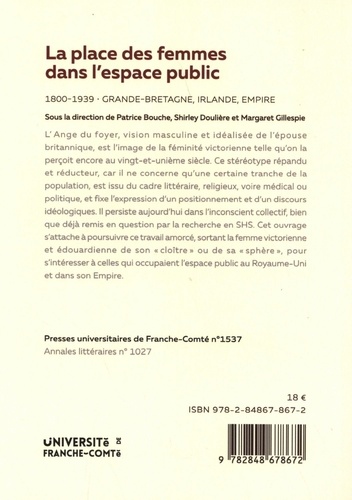 La place des femmes dans l'espace public (1800-1939) – Patrice BOUCHE,  Shirley DOULIÈRE, Margaret GILLESPIE