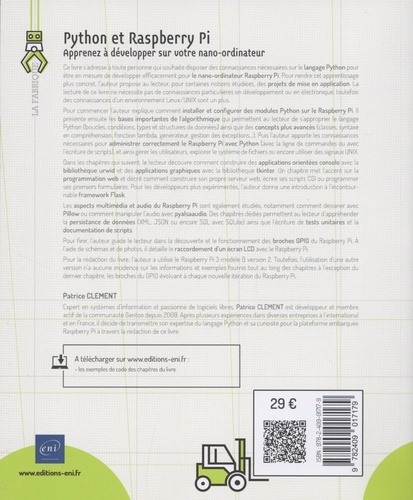 Python et Raspberry Pi. Apprenez à développer sur votre nano-ordinateur 2e édition