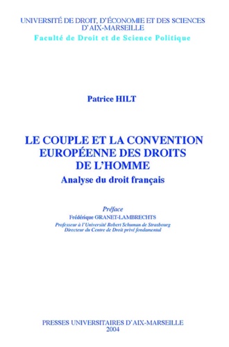Le couple et la convention européenne des droits de l'homme