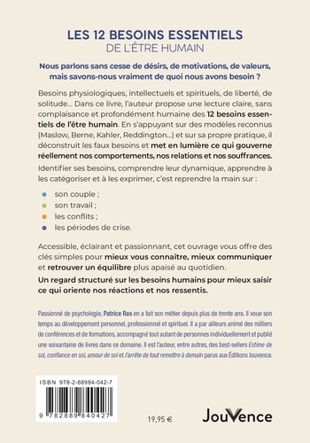 Les 12 besoins essentiels de l'être humain -... - Patrice Ras - Livres ...