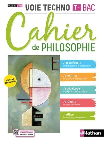 Patrice Rosenberg et Charlotte Terouane - Cahier de philosophie Tle Bac voie techno.